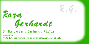 roza gerhardt business card